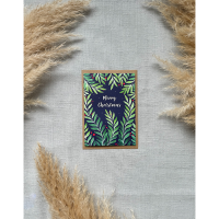 Art by Andu Wenskaart Christmas Leaves