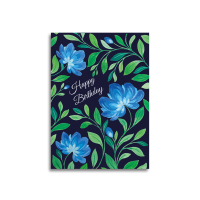 Art by Andu Wenskaart Blue Vine