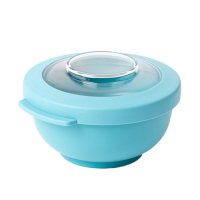 Amuse Life Snack Bowl Met Deksel Blauw 200ml