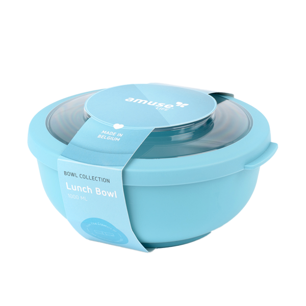 Amuse Life Lunch Bowl Met Deksel Blauw 1000ml