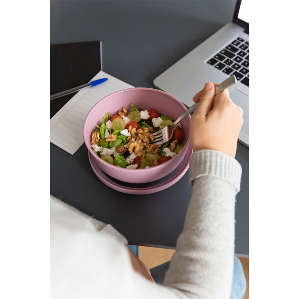 Amuse Life Lunch Bowl Met Deksel Roze 1000ml