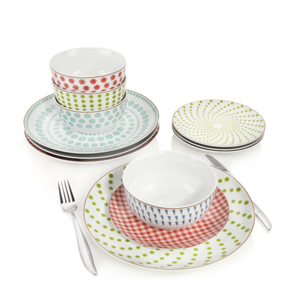 Sänger Serviesset Scandinavia Rood 12-delig