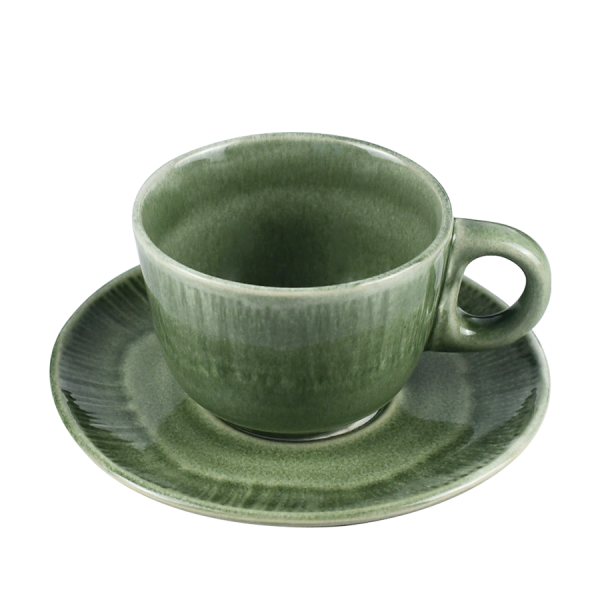 Cark Koffiekop Met Onderbordje Color Lake Green 180ml