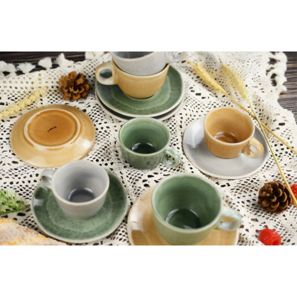 Cark Koffiekop Met Onderbordje Color Lake Green 180ml