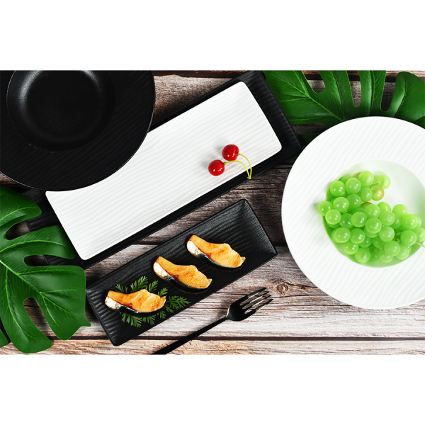 Cark Serveerschaal Ripple Black 31x11cm