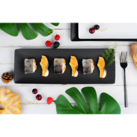 Cark Serveerschaal Ripple Black 38x13cm