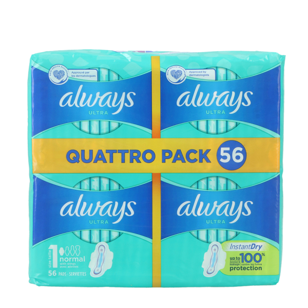 Always Ultra Normal Size 1 Met Vleugels 56 stuks