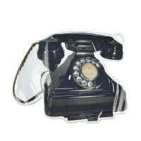 Placemat Telefoon Zwart