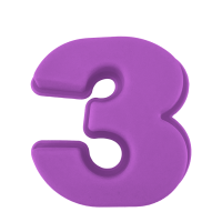 Secret De Gourmet Bakvorm Cijfer 3 Paars