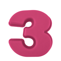 Secret De Gourmet Bakvorm Cijfer 3 Roze