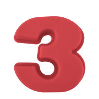 Secret De Gourmet Bakvorm Cijfer 3 Rood