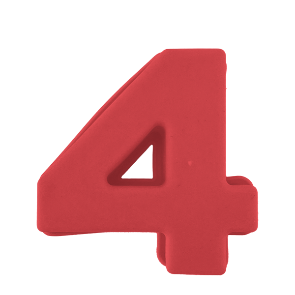 Secret De Gourmet Bakvorm Cijfer 4 Rood