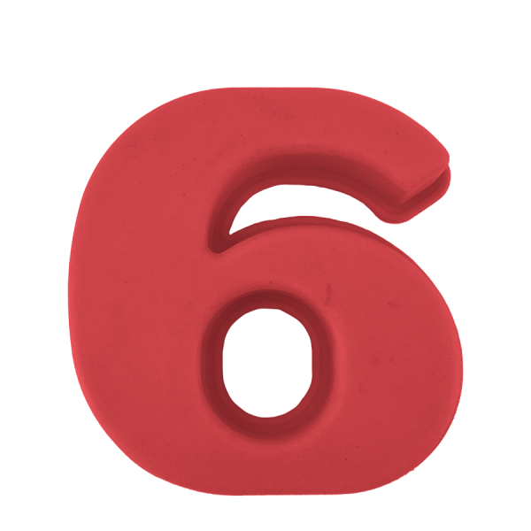 Secret De Gourmet Bakvorm Cijfer 6 Rood