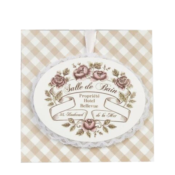 Clayre & Eef Geurzakje Rose Met Hanger 12x12cm