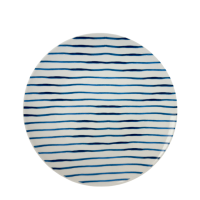 Gusta Bord Strepen Blauw Ø20cm