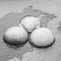 Levivo Ijsblokjesvorm Siliconen Halve Cirkel 8 Blokjes Wit