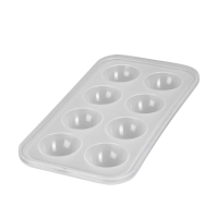 Levivo Ijsblokjesvorm Siliconen Halve Cirkel 8 Blokjes Wit