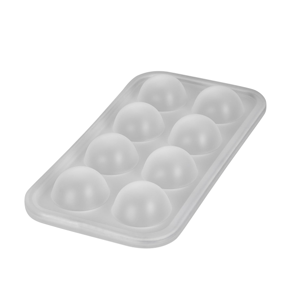 Levivo Ijsblokjesvorm Siliconen Halve Cirkel 8 Blokjes Wit