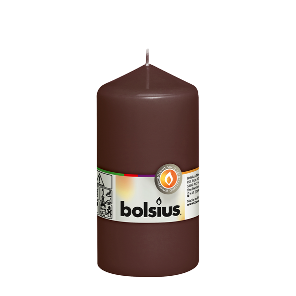 Bolsius Stompkaars Kastanjebruin 130/68mm