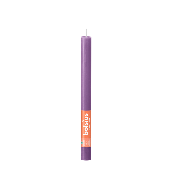 Bolsius Dinerkaars Rustiek Helder Violet 270/23mm