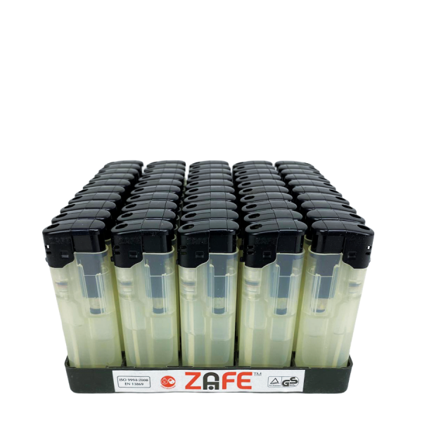 Zafe Aansteker Elektrisch Transparant Wit