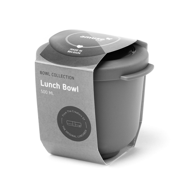 Amuse Life Lunch Bowl Met Deksel Grijs 500ml