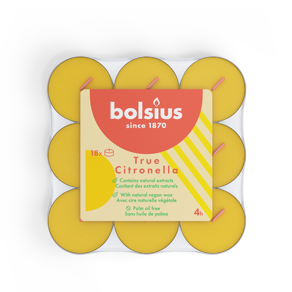Bolsius Geurtheelicht True Citronella 18 stuks