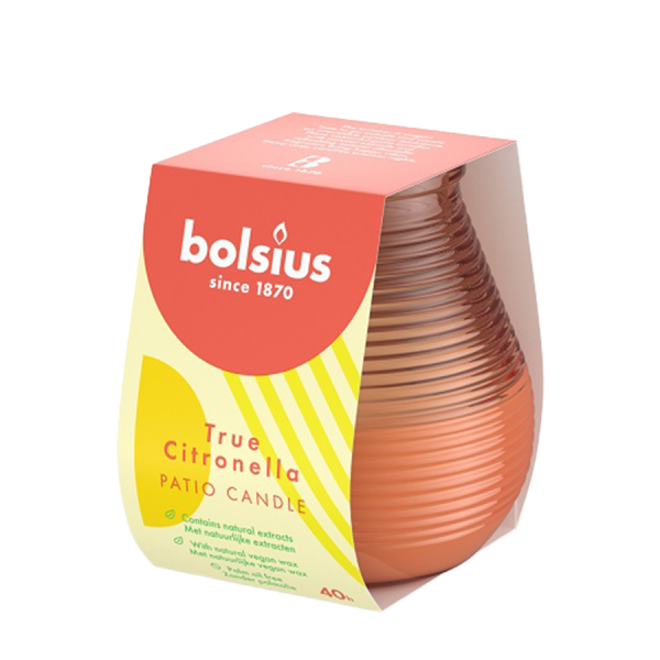 Bolsius Outdoor Patiolight True Citronella Koraal 94/91mm