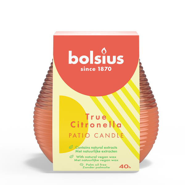 Bolsius Outdoor Patiolight True Citronella Koraal 94/91mm