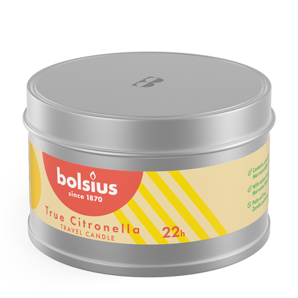 Bolsius Outdoor Blik True Citronella 87/49mm