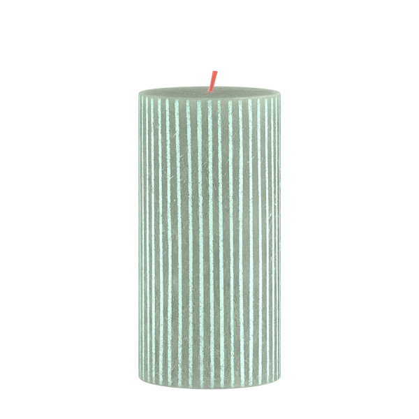 Bolsius Rustieke Stompkaars Silhouette Sunny Edition Jade Green 130/68mm