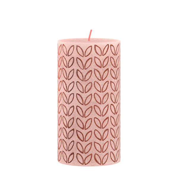 Bolsius Rustieke Stompkaars Silhouette Sunny Edition Misty Pink 130/68mm