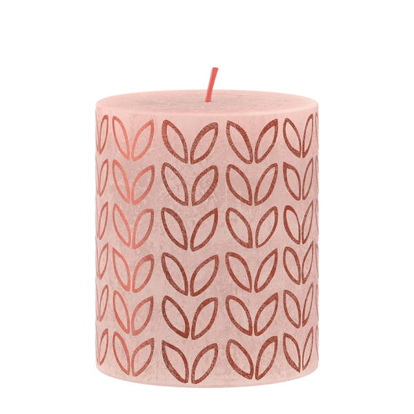 Bolsius Rustieke Stompkaars Silhouette Sunny Edition Misty Pink 80/68mm