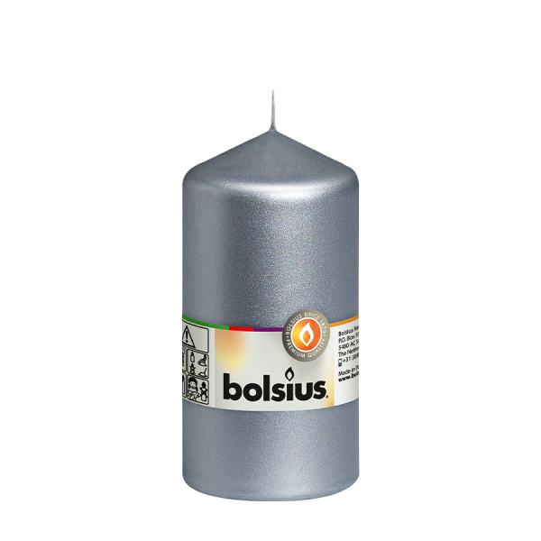 Bolsius Stompkaars Zilver 130/68mm