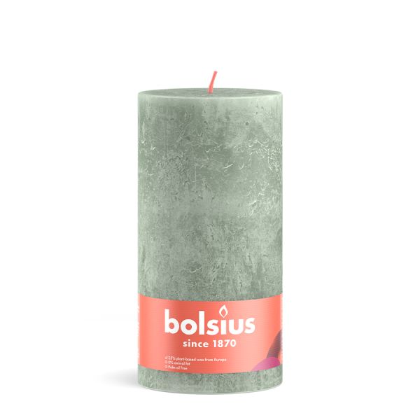 Bolsius Rustieke Stompkaars Jade Green 200/100mm