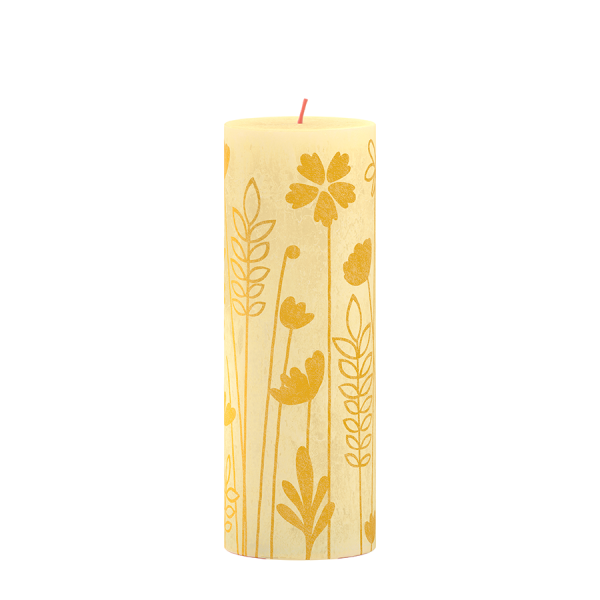 Bolsius Rustieke Stompkaars Silhouette Sunny Edition Botergeel 190/68mm