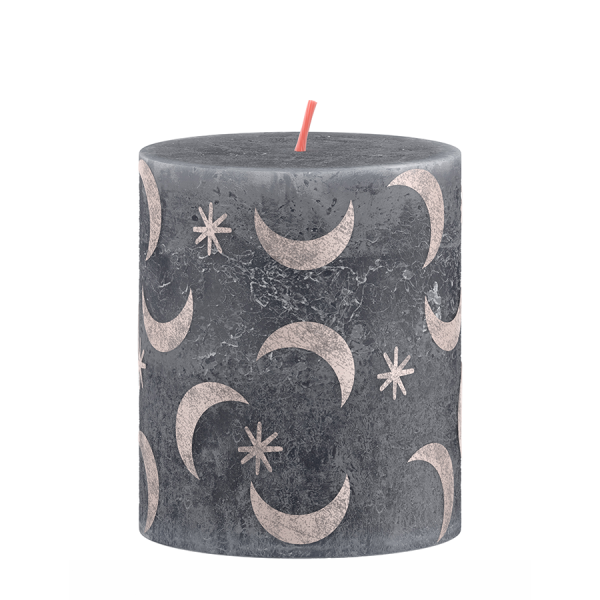 Bolsius Rustieke Stompkaars Silhouette Winter Edition State Blue 80/68mm