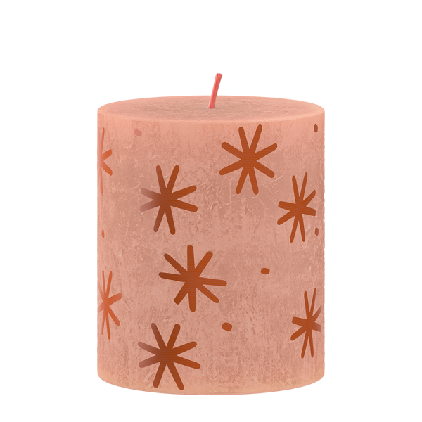 Bolsius Rustieke Stompkaars Silhouette Winter Edition Creamy Caramel 80/68mm