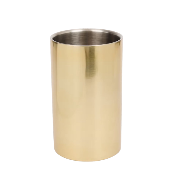 Wijnkoeler Dubbelwandig RVS Goud Ø12x20cm