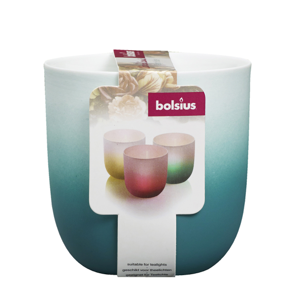 Bolsius Tea Light Holder Keramik Dunkeltürkis 75/70mm