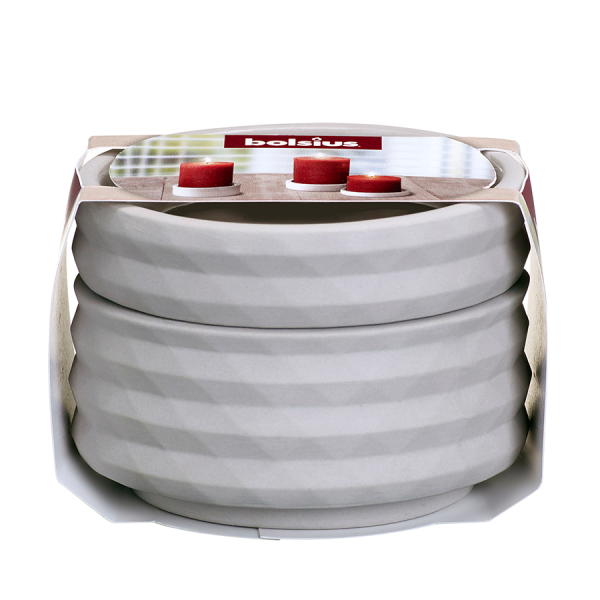 Bolsius Kaarshouder Lichtgrijs