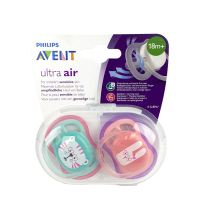 Philips Fopspeen Avent Ultra Air Roze/Groen 2 stuks