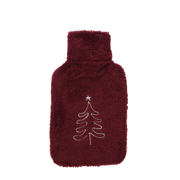 Warmwaterkruik Fleece Rood 2000ml