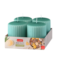 Profissimo Stompkaars Ribbel Metallic Turquoise 80/68mm 4 stuks