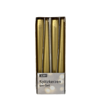 Gotische Kaars Goud 245/24mm 4 stuks