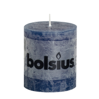 Bolsius Rustieke Stompkaars Donkerblauw 80/68mm