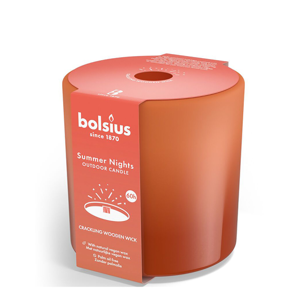 Bolsius Outdoor Glas Summer Nights Terracota 120/126mm