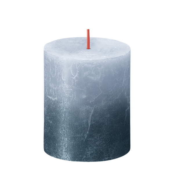 Bolsius Rustieke Stompkaars Sunset Sky Blue + Blue 80/68mm