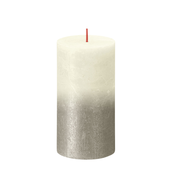 Bolsius Rustieke Stompkaars Sunset Soft Pearl + Champagne 130/68mm