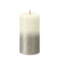 Bolsius Rustieke Stompkaars Sunset Soft Pearl + Champagne 130/68mm